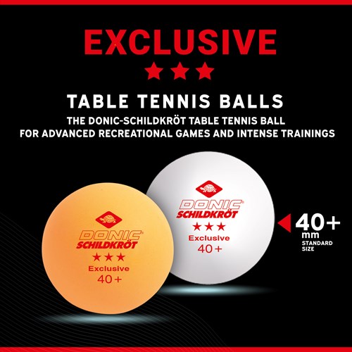 Schildkröt Tischtennisbälle 3-Stern Poly 40+ 6 Stück weiß und orange-3