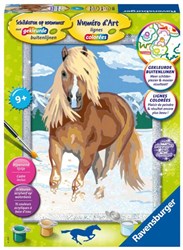 Schilderen op nr - Paard in de sneeuw