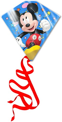 Eolo Kinderdrachen Mickey Mouse mit Glasfaserrahmen und Zubehör