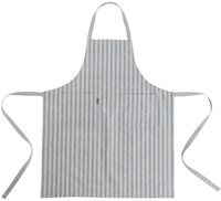 Linen & More Schort Streep Grijs