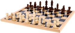 OSA Private Label Schachbrett Dame Holzspielbrett 40x40 cm mit Schachfiguren