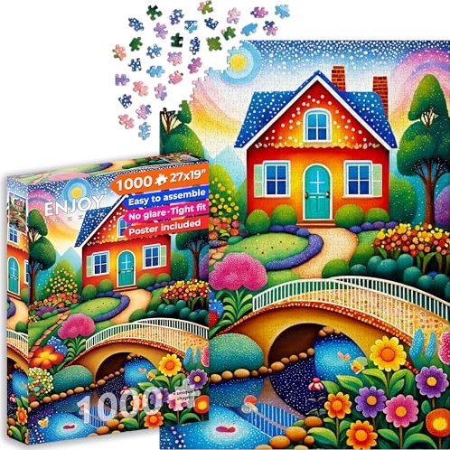 Enjoy Puzzle Puzzle House of Colors - 1000 Teile buntes Puzzlevergnügen