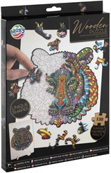 Holzpuzzle Tiger 130 Teile Tierpuzzle für Kinder und Erwachsene