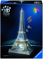 Ravensburger 3D Puzzle Eiffelturm mit Licht - 243 Teile - LED
