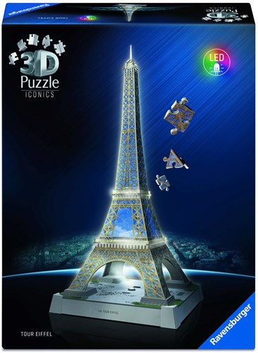 Ravensburger 3D Puzzle Eiffelturm mit Licht - 243 Teile - LED