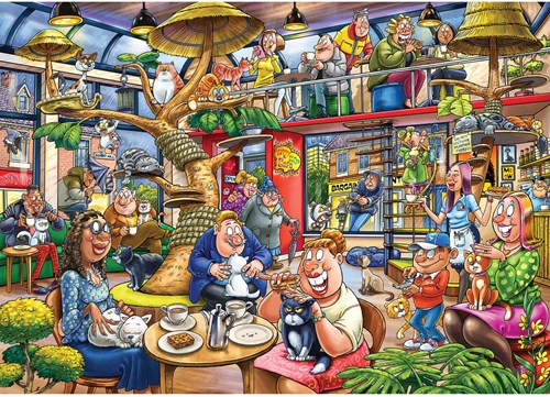 Jumbo Puzzle 1000 Teile Wasgij Mystery 28 Katzen und Mäuse Spiel Jigsaw-2