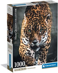 Clementoni Puzzle Jaguar 1000 Teile kompakt - Erwachsenenpuzzle