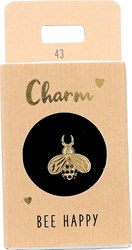 Depesche Bienen-Anhänger goldfarben mit Kristall - Charm für Ohrring