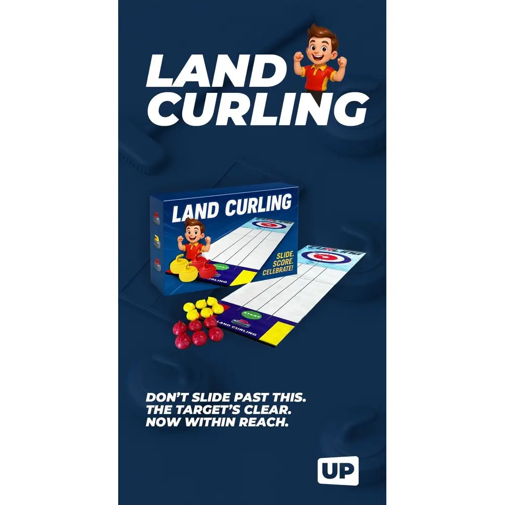 Johntoy Tischspiel Tisch Curling Spiel für Kinder und Familienspaß