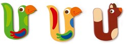 Scratch Houten Letter - U