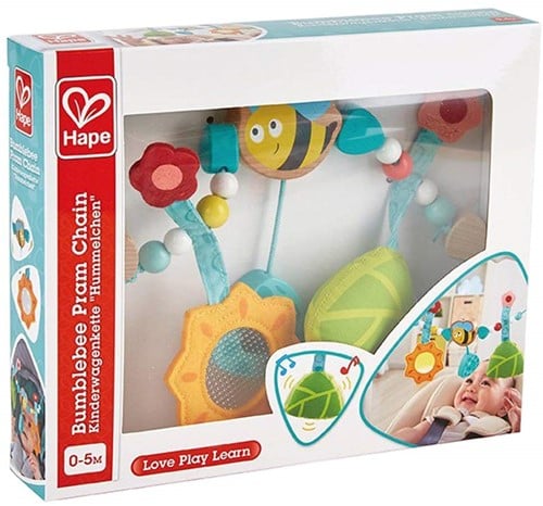 Hape E0021 - Kinderwagenkette "Hummelchen", einfache Befestigung, mit Glocke, ab Geburt-3