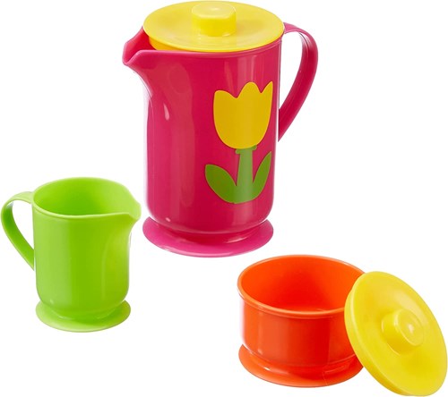 Gowi Spielzeug Kaffeeservice Paris 18-teilig rosa grün-2