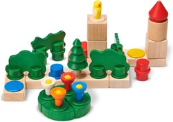 nic Holzspielzeug cubio Park Spielset für Kleinkinder und Kinder