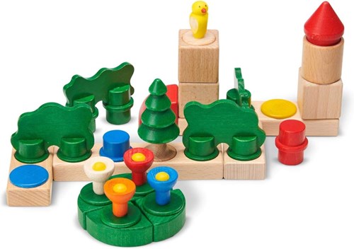 nic Holzspielzeug cubio Park Spielset für Kleinkinder und Kinder