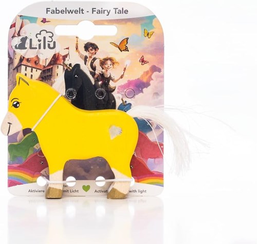 Lilu Holz Einhorn Fohlen gelb - FSC Spielfigur magisch für Kinder-2