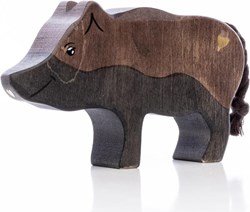 Lilu Wildschwein Holzfigur FSC handbemalt 12,7cm Spielzeug Wald