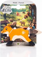 Lilu Holz Fuchs Welpe FSC handbemalt Spielzeug 9cm - Waldtiere-2