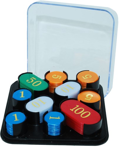 HOT Games Roulette Chips Set 100 Stück goldfarben bedruckt Casino