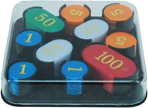 HOT Games Roulette Chips Set 100 Stück goldfarben bedruckt Casino-3