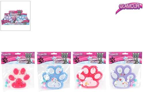 Van Manen Squishy Spielzeug Katzenpfote Glitter Antistress 12,5cm