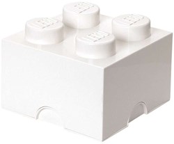 LEGO Aufbewahrungsbox Brick 4 weiß - stapelbare Spielzeugbox 6 Liter