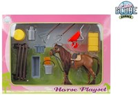 Kids GLOBE Spielzeug Pferdeset mit Zubehör 13cm - Spielspaß-2