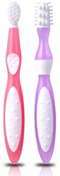 KidsMe Erstes Zahnbürstenset - Für Baby, Kind Kleinkind - Lila/Rot