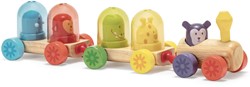 Djeco Holz Regenbogen-Zug Baby Farben - Lernspielzeug für Kinder