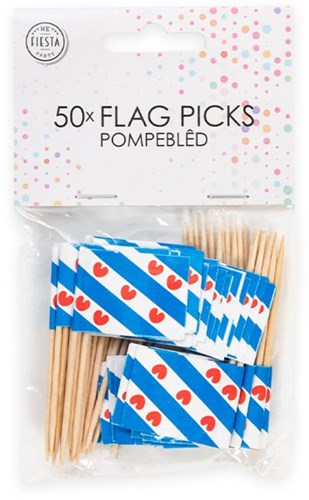 Globos Flaggenpicker Friesland 50 Stück Partydeko Snackpicker