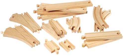 Brio Holz Eisenbahn Erweiterungsset midi - 16-teiliges Schienenpaket-2