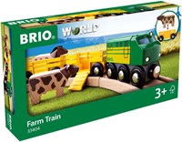 Brio Holzeisenbahn mit Bauernhoftieren - Spielzeugzugset 33404