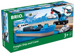BRIO Containerschiff mit Kranwagen