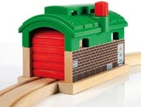 Brio Zuggarage Spielzeug mit Rolltoren - Zubehör für Eisenbahn - 33574-3