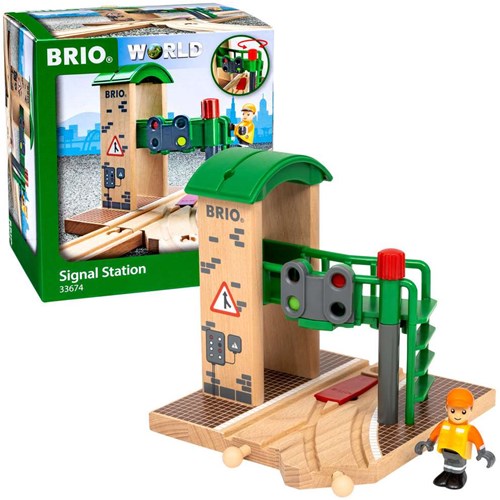 Brio Signalstation Holz Eisenbahn Zubehör - 33674-3