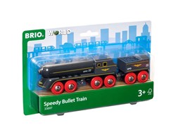 Brio Hochgeschwindigkeitszug Spielzeugzug schwarz - Speedy Bullet Train 33697