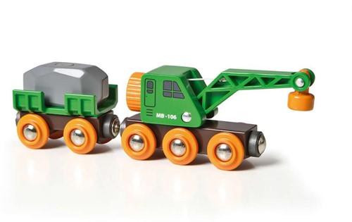 Brio Kranwagen Spielzeugzug - Holzzug Zubehör - 33698-3