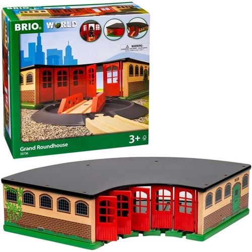 Brio Spielzeug Lokschuppen - Grand Roundhouse mit Drehscheibe-3