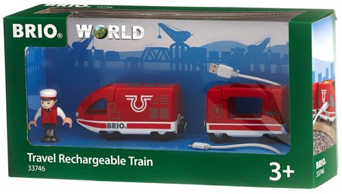 Brio Wiederaufladbarer roter Personenzug mit USB-Kabel - Spielzeugzug