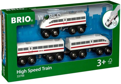 BRIO Schnellzug mit Sound, Holz,3teilig