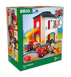 Brio Feuerwehr Spielzeug - große zentrale Feuerwache 33833