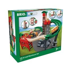 Brio Spielzeug Eisenbahn großes Lagerhaus mit Aufzug - Holzeisenbahn