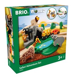 Brio Safari Spielzeugzug-Set - Holzeisenbahn mit Tieren