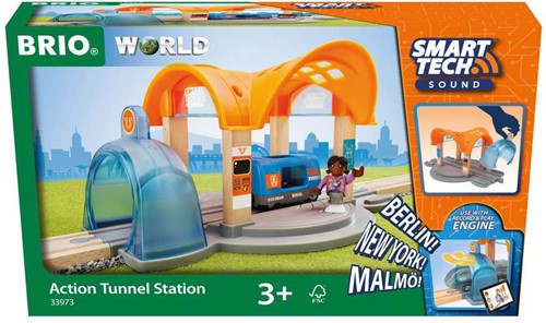 BRIO Smart Tech Sound Bahnhof mit Action Tunnel