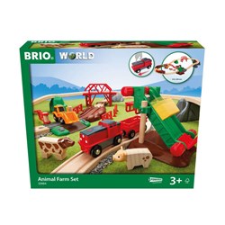 Brio Bauernhof Spielzeugzug Set - 30-teiliges Holzeisenbahn Set