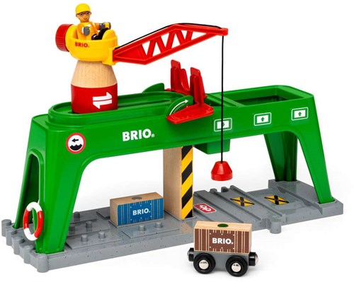 Brio Containerkran - Holzspielzeug Kran für Eisenbahnset-2