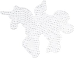 Hama Bügelperlen Steckplatte - Einhorn Kreativspielzeug weiß