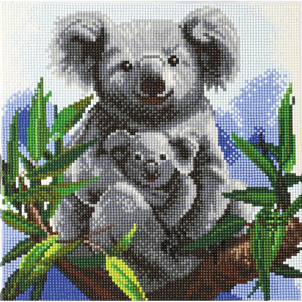 Vedes Diamond Painting Leinwand Koalas 30x30cm Bastelset