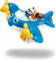 WOW Toys Polizei Flugzeug Pete - Spielzeugflugzeug mit Sound