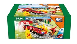 Brio Eisenbahnset Smart Tech Sound Feuerwehr - interaktives Spielzeug mit Sound