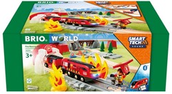 Brio Eisenbahnset Smart Tech Sound Feuerwehr - interaktives Spielzeug mit Sound